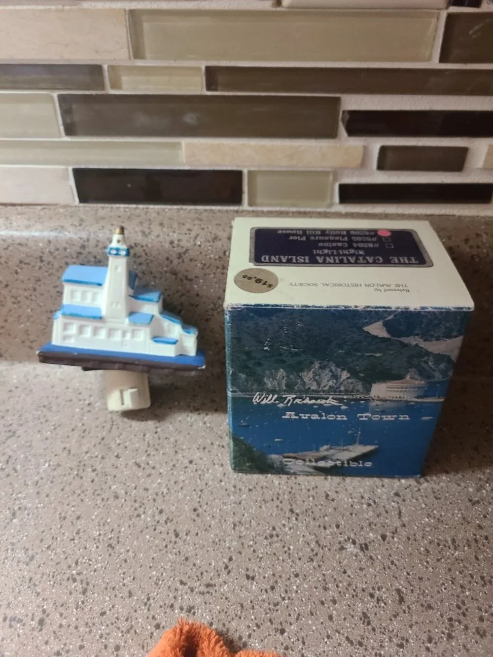 VTG The Pier & Holly Hill House Night Light Catalina Island Will Richards Avalon